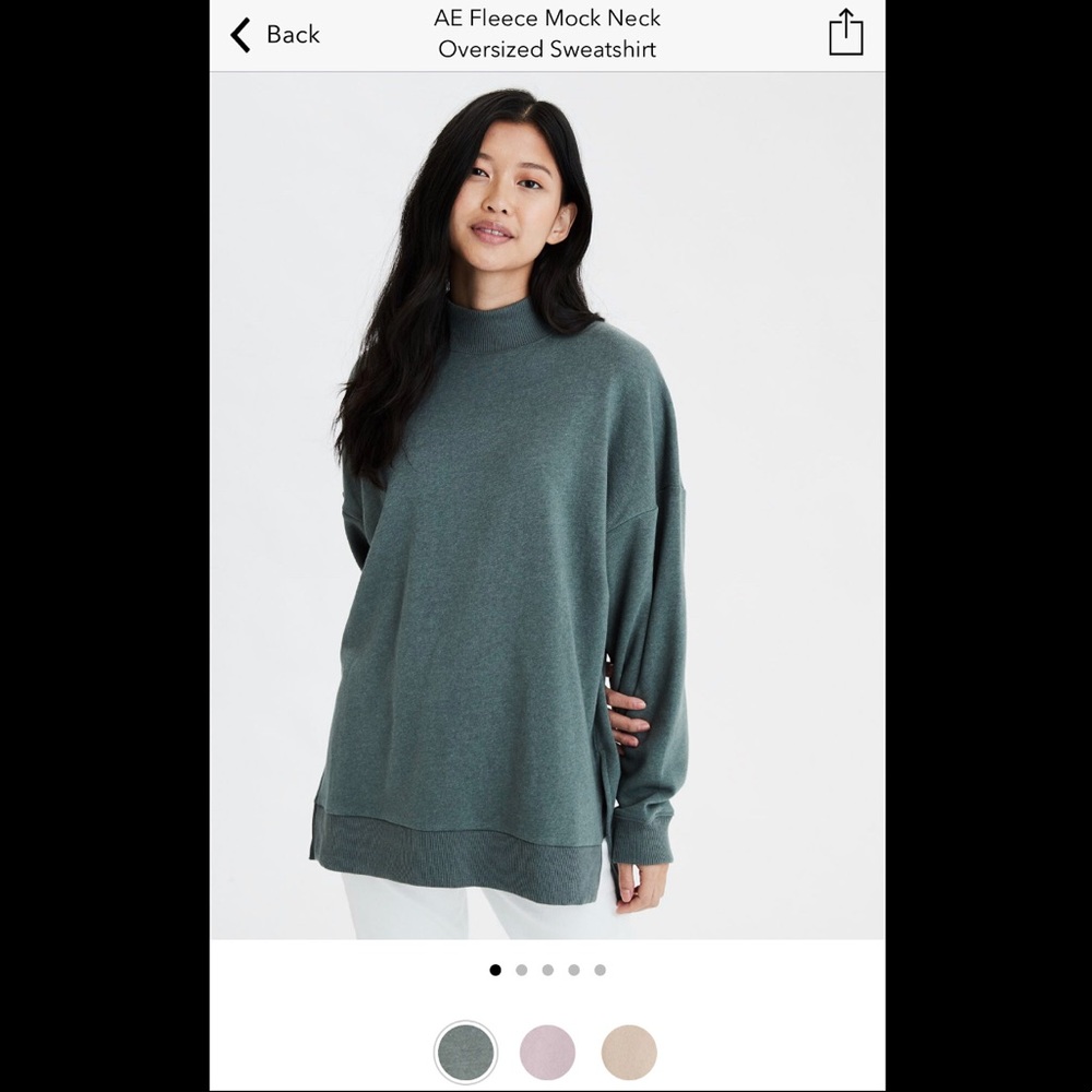 ISO: AE Fleece Mock Neck Oversized Sweatshirt